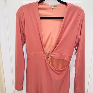 Charlotte Russe Pink Fitted Cut Out Dress